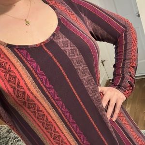 So soft long sleeve purple dress